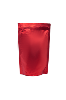 Червоний Дой-пак з клапаном, замок Zip-Lock, кавовий 500 г (180*280 мм)