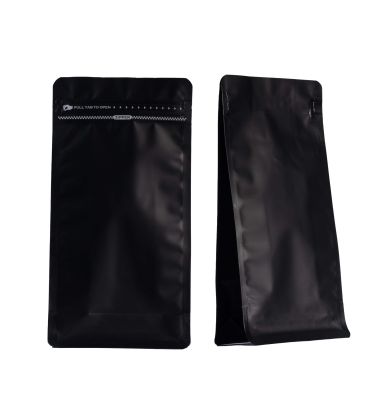 Чорний Пакет з плоским дном, Pocket Zip, (Бічна застібка 500 г (135*260 мм) - 1