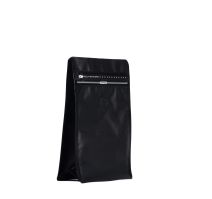 Черный Пакет с плоским дном, Pocket Zip, (Боковая застежка 250 г (130*200 мм) клапан